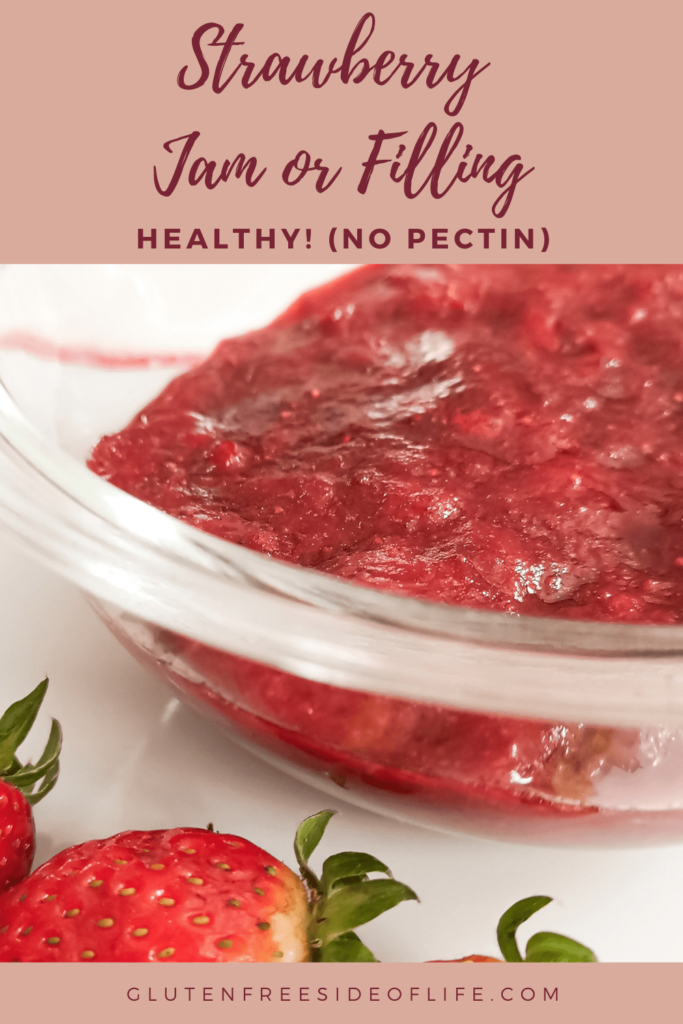 Healthy homemade strawberry jam or filling (no pectin)